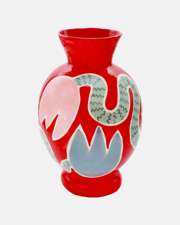 Red Tulip Vase