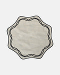 Stain-Resistant Greta Placemat, Beige with Black