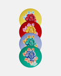 Porcelain Dessert Plate of 4 - Indian Tiger