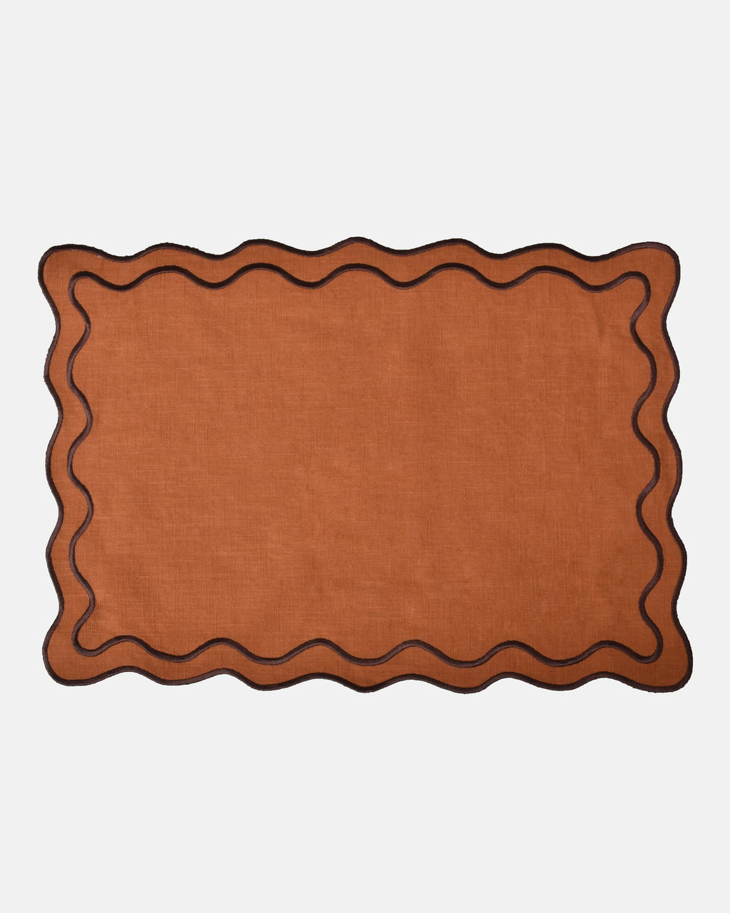 Beja Placemat and Napkin, Terracotta with Terracotta