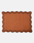 Beja Placemat and Napkin, Terracotta with Terracotta