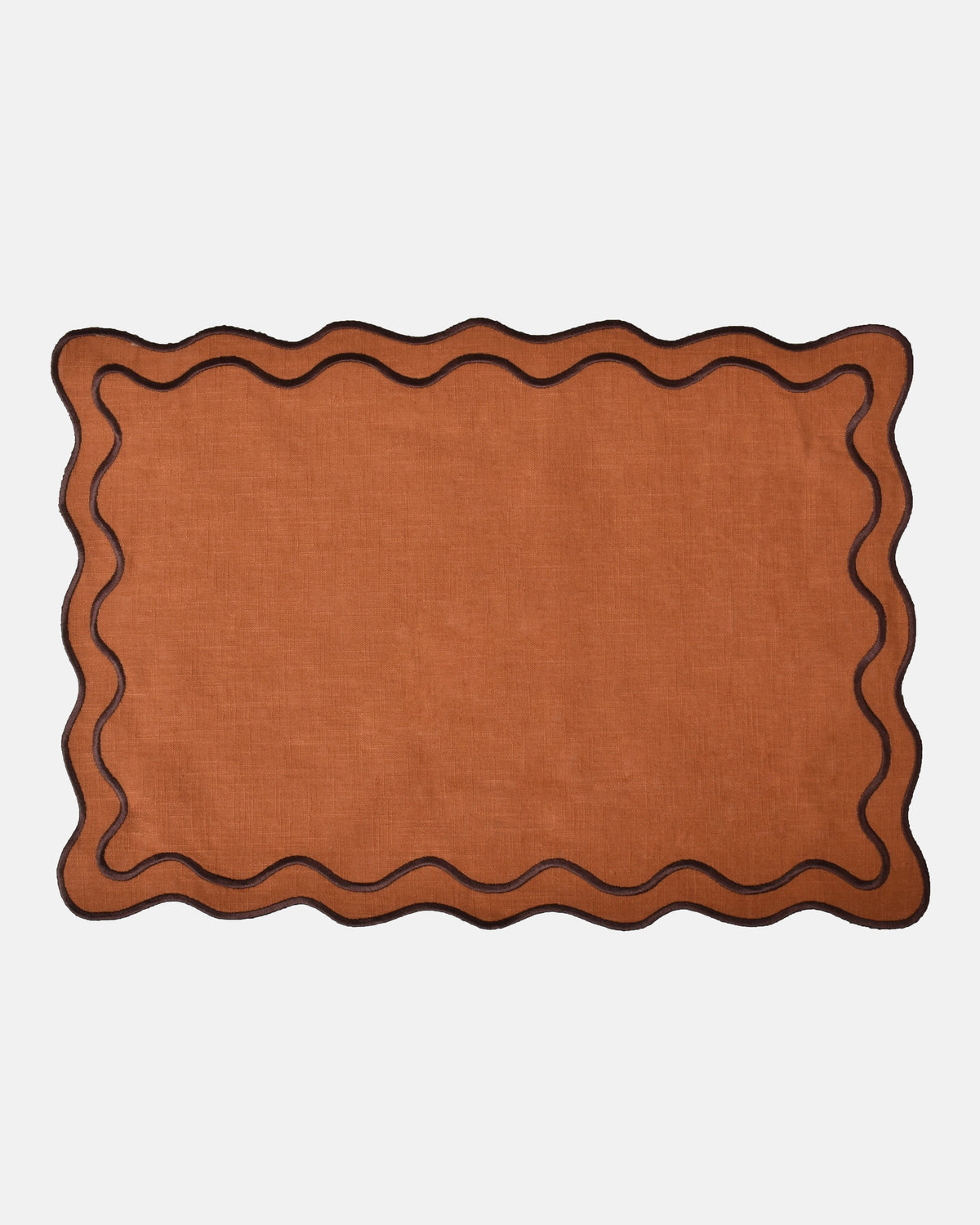 Beja Placemat and Napkin, Terracotta with Terracotta