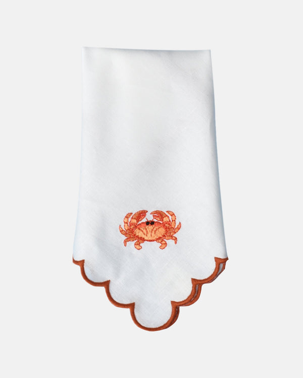 Crab Napkin, Orange Bole