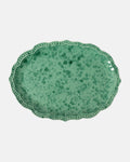 Speckled Serving Plate, Green