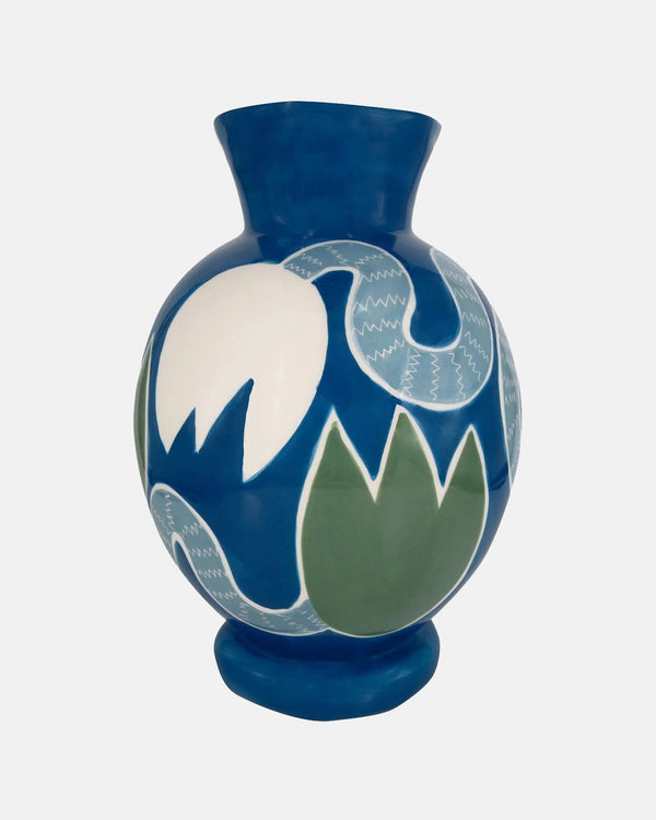 Indigo Tulip Vase