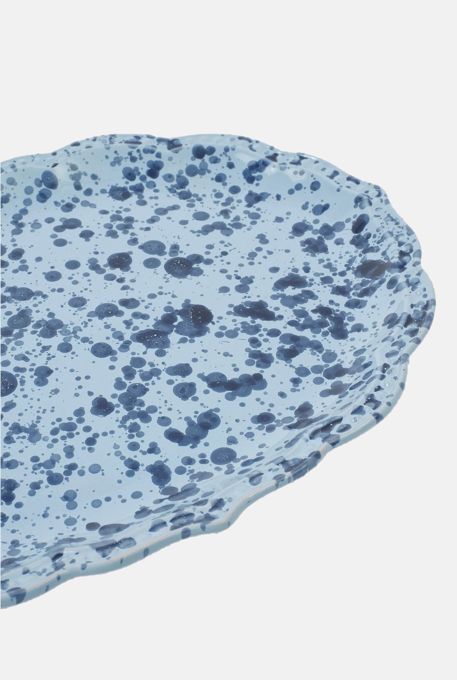 Speckled Serving Plate, Blue