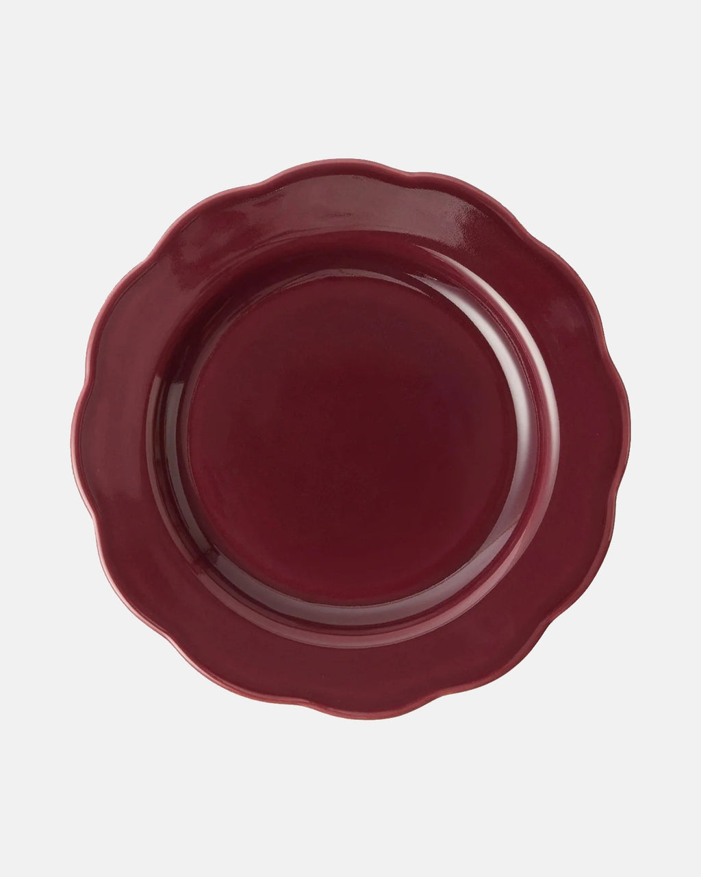 Fiore Plate Set, Burgundy