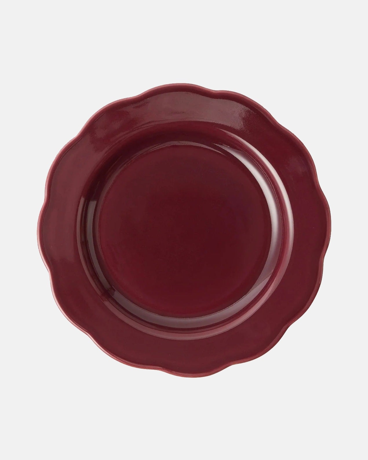 Fiore Plate Set, Burgundy