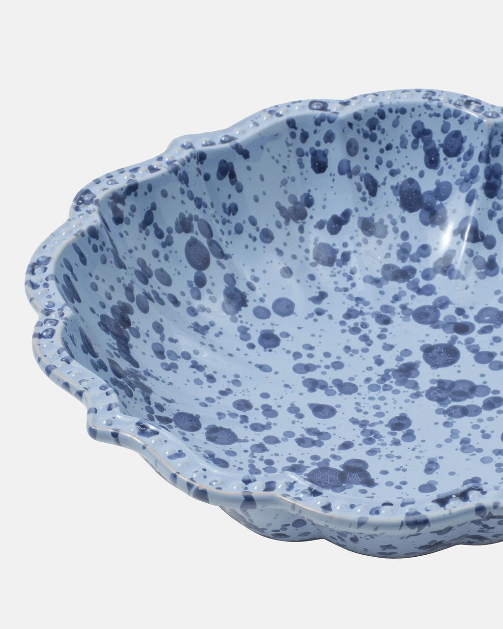 Speckled Serving Bowl, Blue
