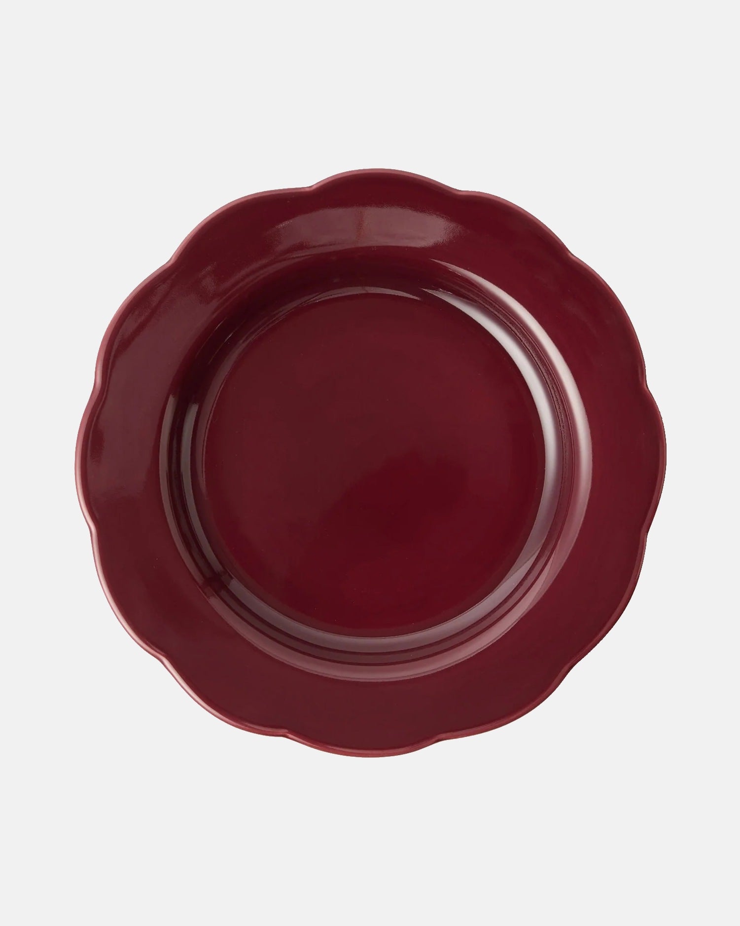 Fiore Plate Set, Burgundy