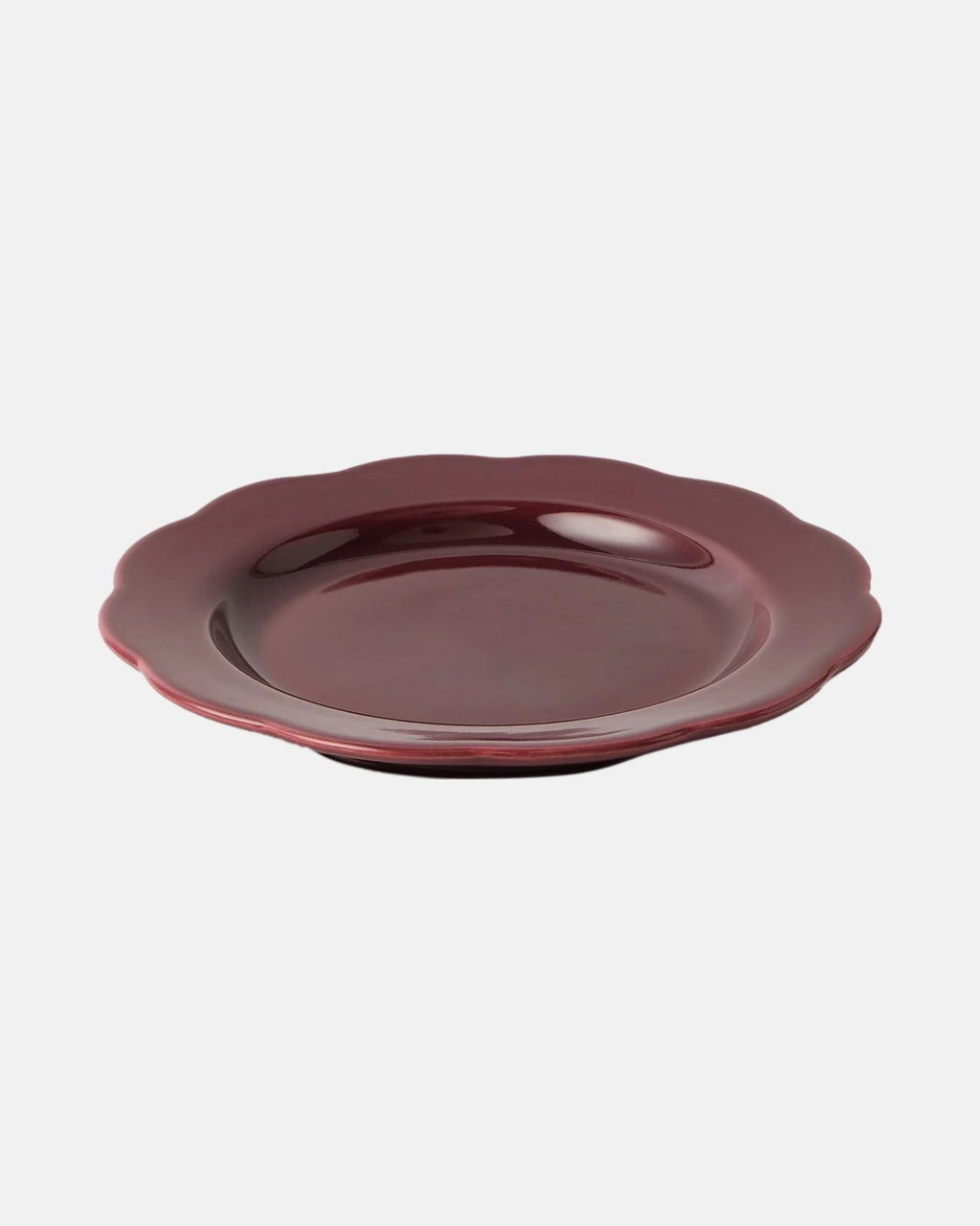 Fiore Plate Set, Burgundy