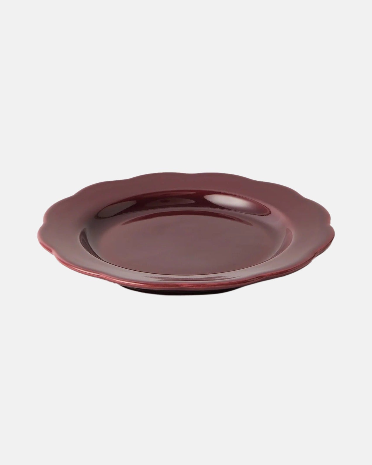 Fiore Plate Set, Burgundy