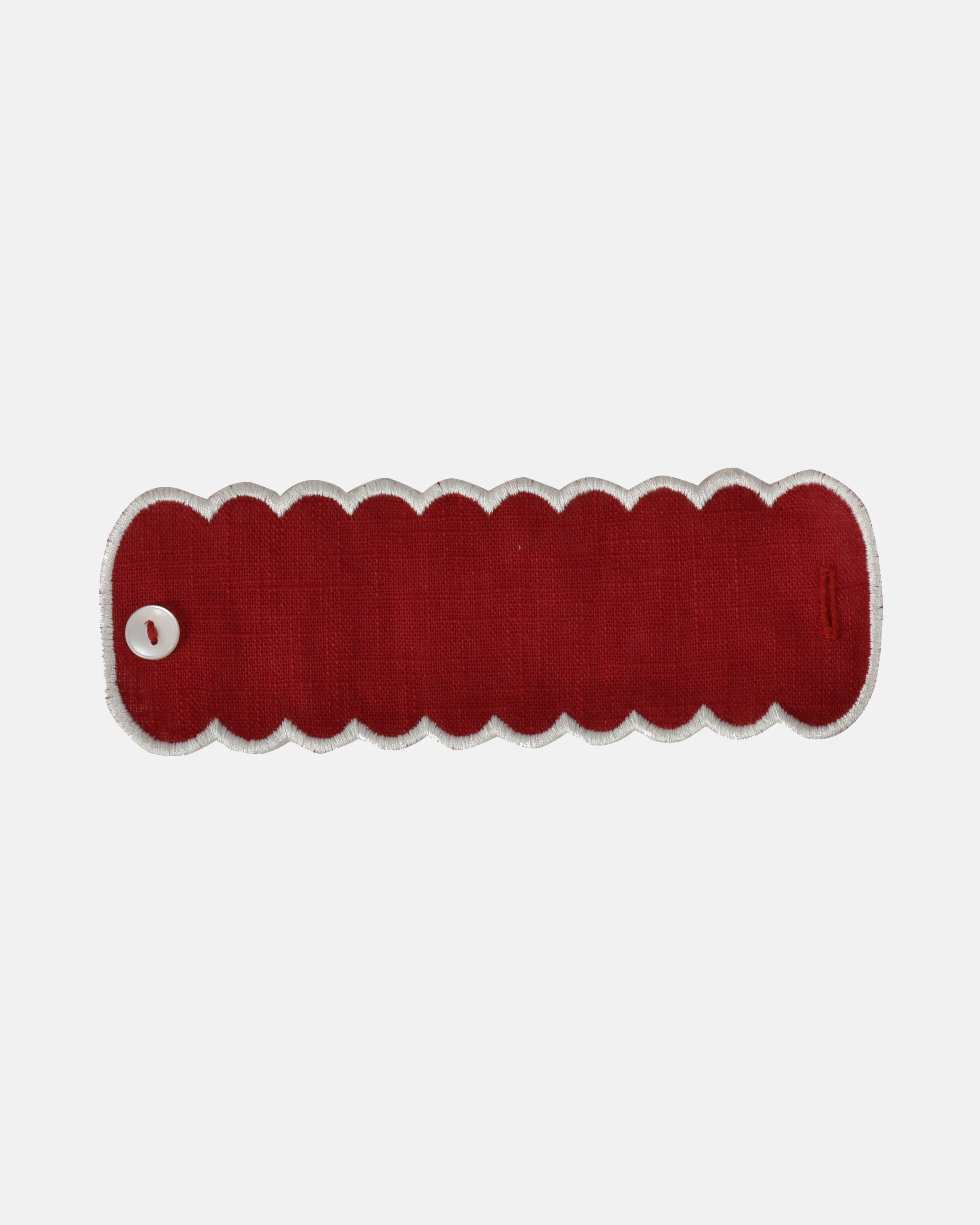 Napkin Ring, Red with White