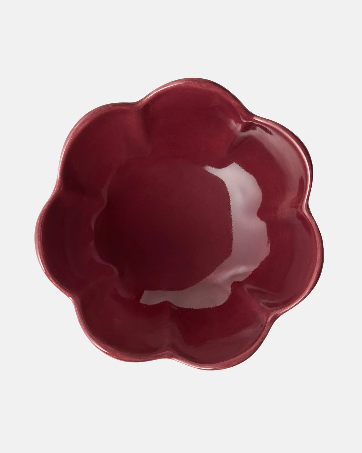Fiore Plate Set, Burgundy