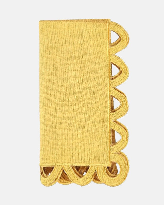 Halo Placemat and Napkin, Yellow with Yellow