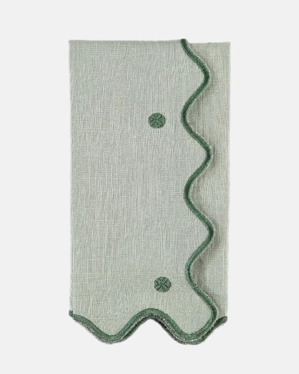 Óbidos Placemat and Napkin, Green with Green