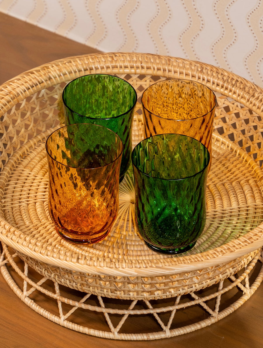 Glass, blown in colour