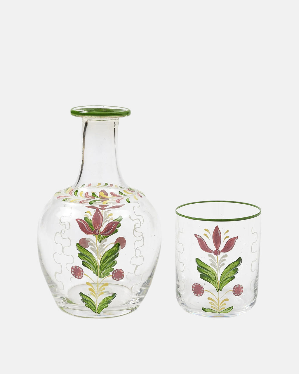Murano Tulip Hand-Painted Bedside Set