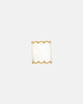 Napkin Ring, White with Gold