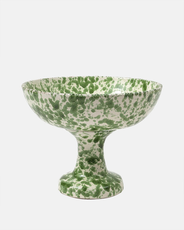 Speckled Fruit Stand, Green and White