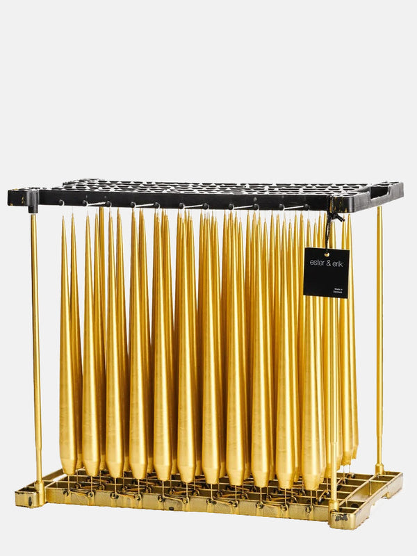 Taper Candles 2 pieces - Gold Metallic