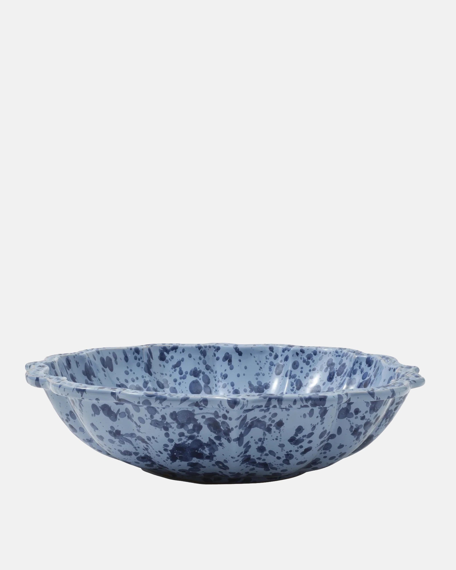 Speckled Serving Bowl, Blue