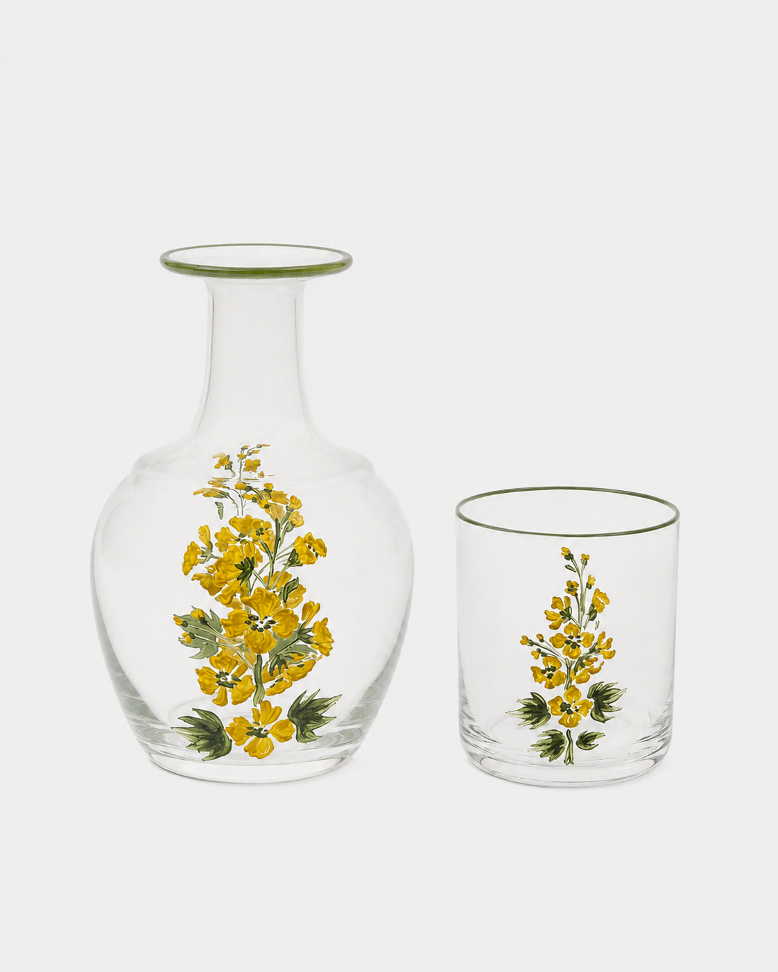 Murano Primrose Hand-Painted Bedside Set