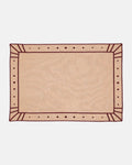 Belle Nuit Placemat and Napkin, Salmon with Burgundy