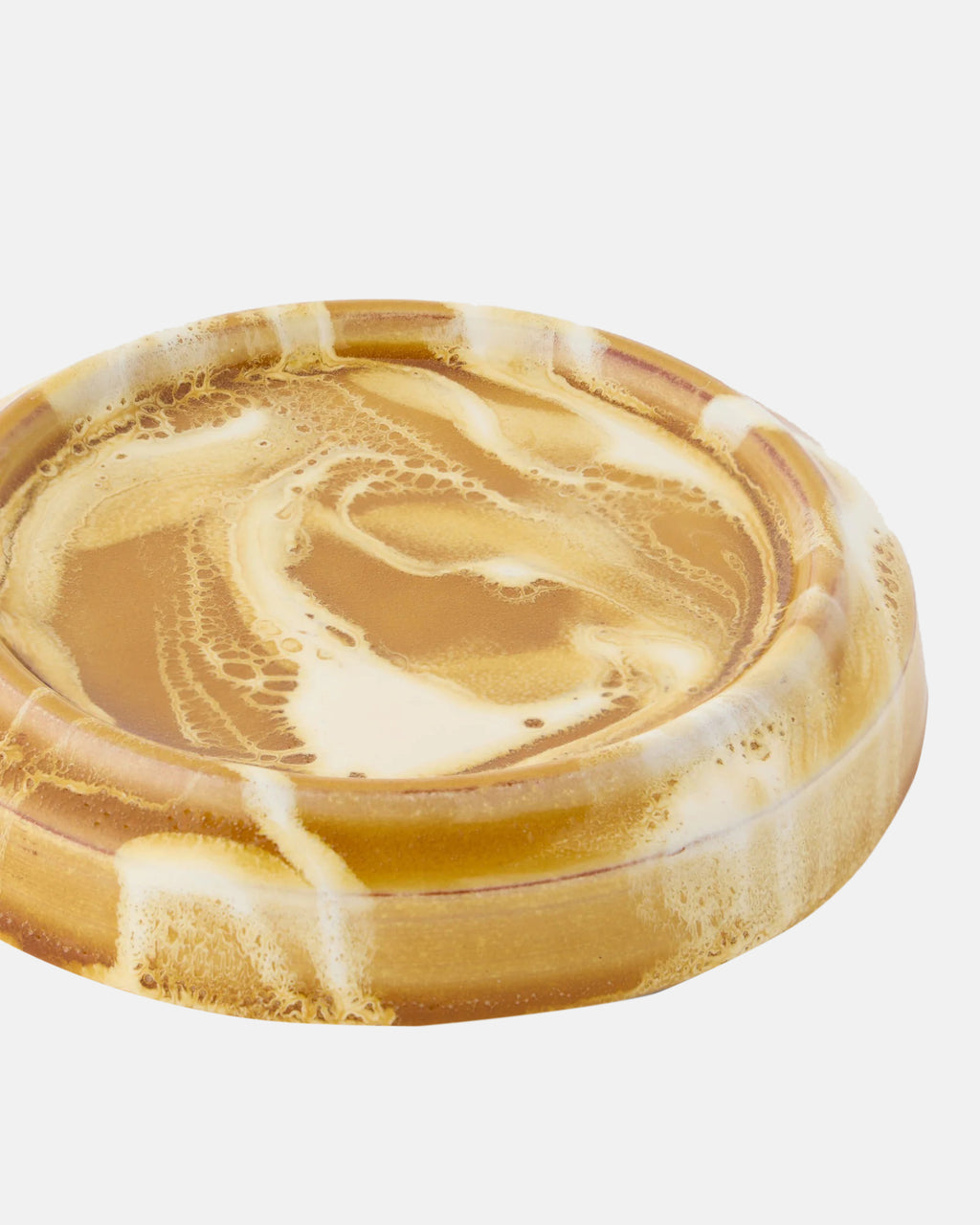 Marbled Candle Holder Base, Terracotta