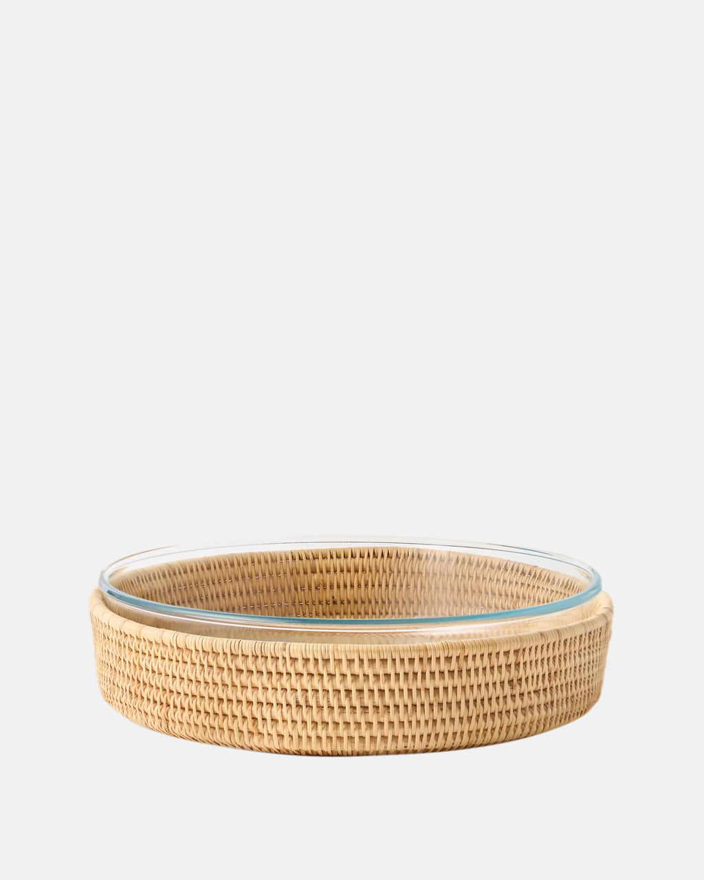Rattan Sabbia and Glass Baking Dish, Round