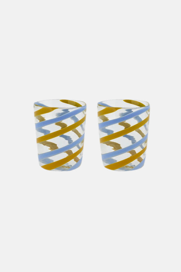 Set of 2 Glasses - Pervinch Mustard