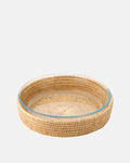 Rattan Sabbia and Glass Baking Dish, Round