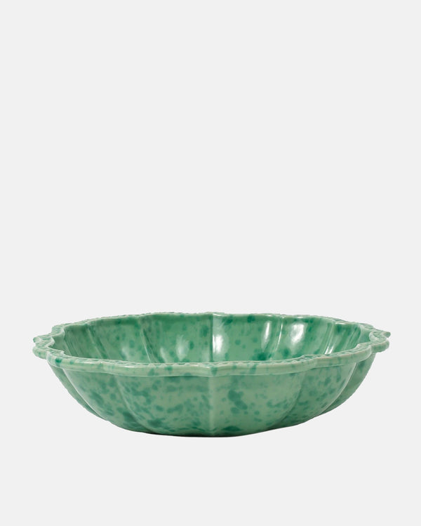 Speckled Serving Bowl, Green