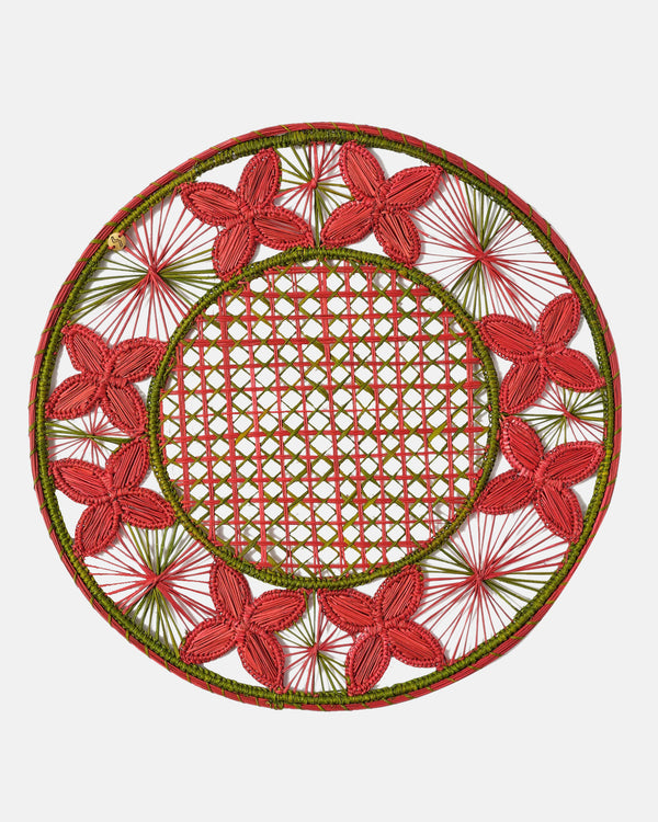 Louloudi Woven Placemat, Burgundy