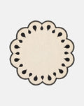 Gotas Placemat and Napkin, Beige with Black