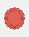 Jasmim Placemat and Napkin, Terracotta with Brown
