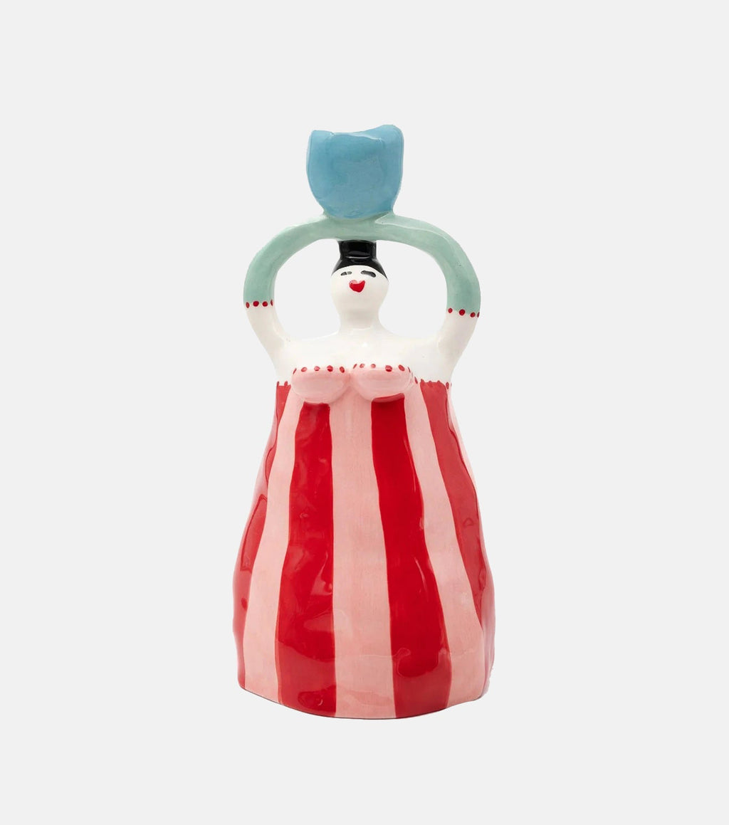 Claudia Red Candleholder