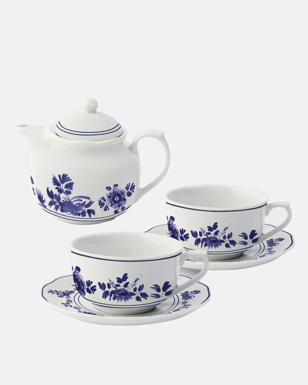 Gloria Porcelain Tea Set, Blue